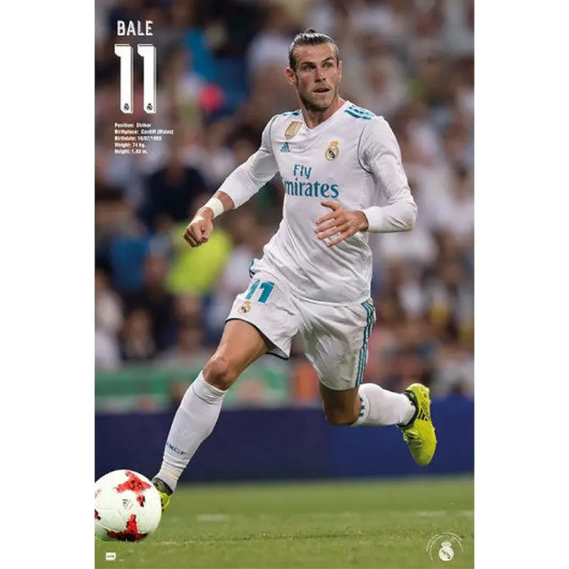 Gareth Bale "Accion" Real Madrid CF Official La Liga Soccer Poster - G.E. (Spain) 2018