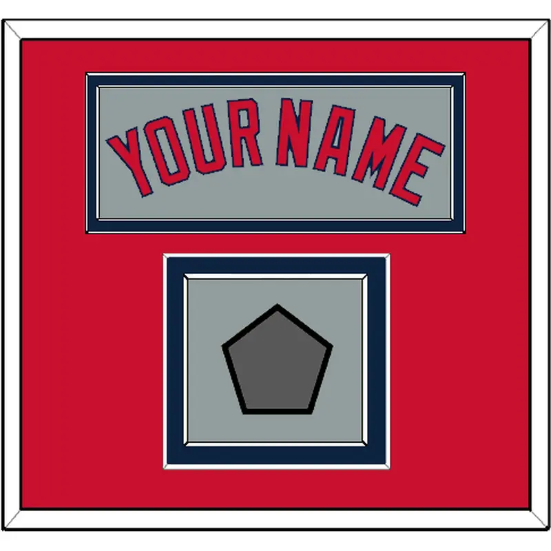 Boston Name & World Series Jersey Patch - Road Gray - Double Mat 3