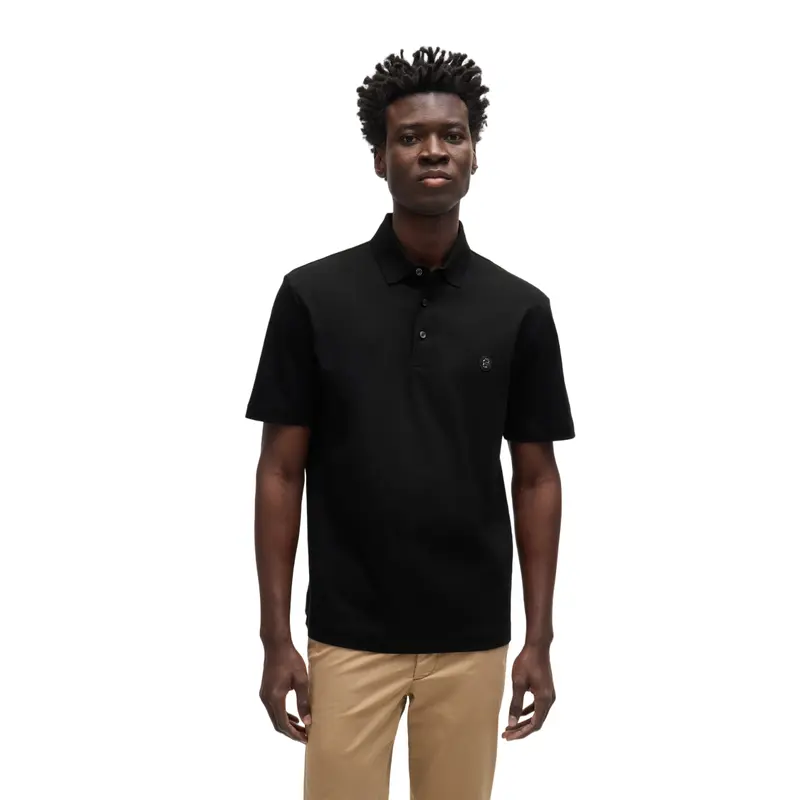 HUGO BOSS MENS BLACK POLO SHIRT C PARRIS 01 50520297001