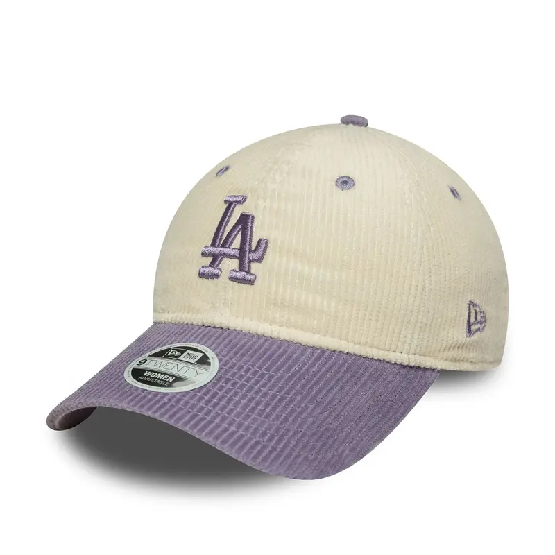 LA Dodgers Womens MLB Block Cord Cream 9TWENTY Adjustable Cap