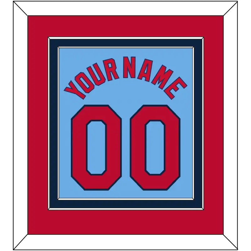 St. Louis Name & Number - Alternate Road Powder Blue - Double Mat 2