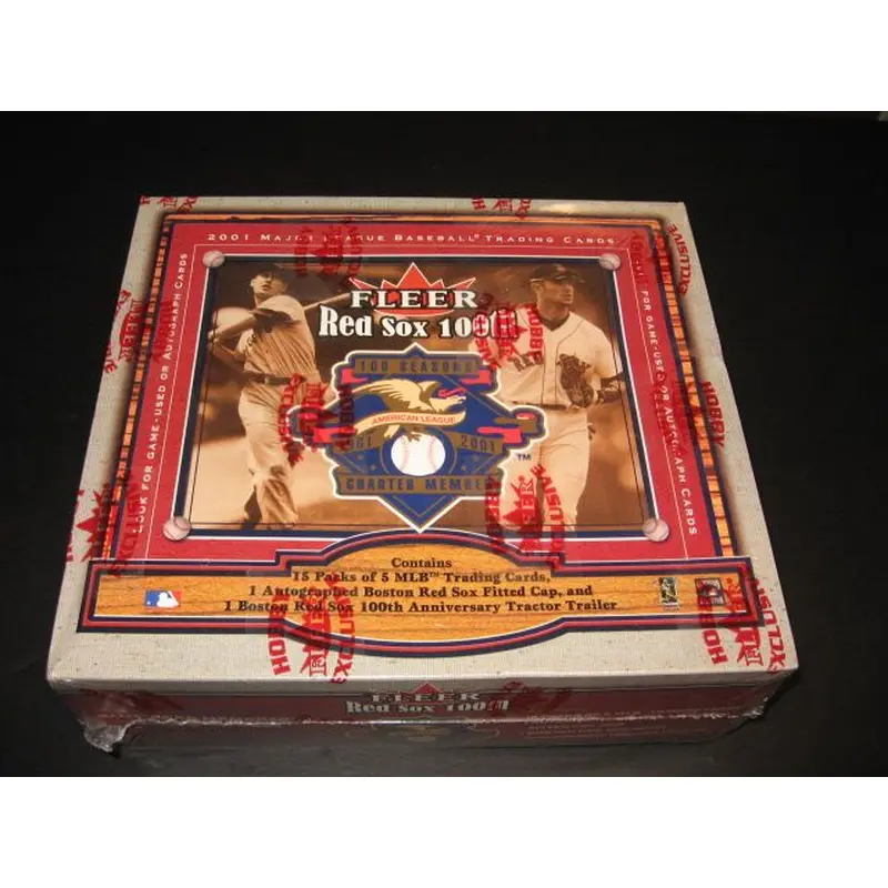 2001 Fleer Baseball Box Red Sox 100th Anniversary Box