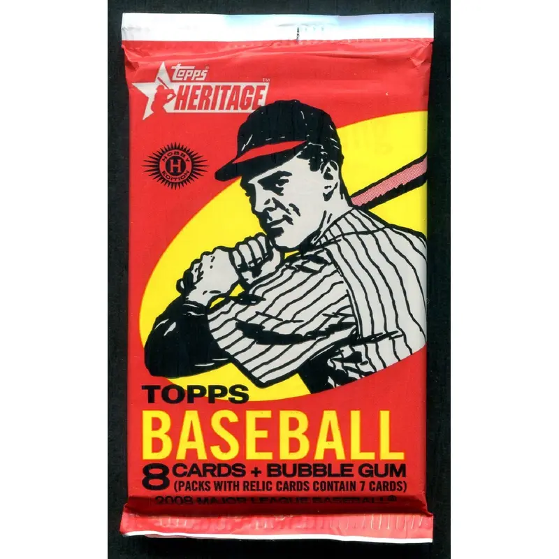 2008 Topps Heritage Baseball Unopened Pack (Hobby) (8)