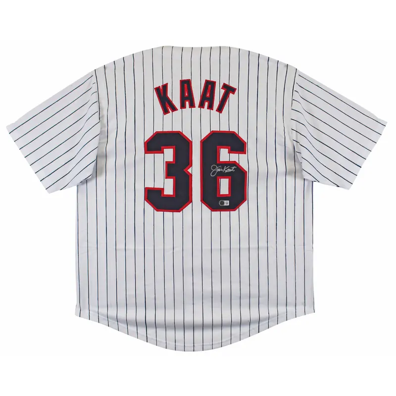 Jim Kaat Authentic Signed White Pinstripe Pro Style Jersey BAS Witnessed