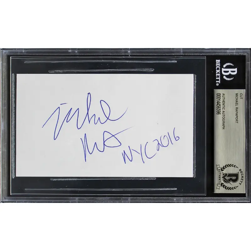 Michael Rapaport Higher Learning Authentic Signed 3x5 Cut Signature BAS Slabbed