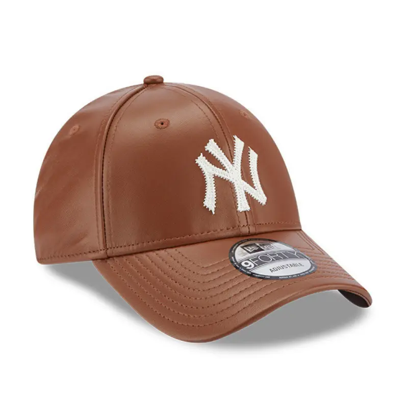New Era - MLB Leather - New York Yankees - 9Forty Baseball Cap - Brown