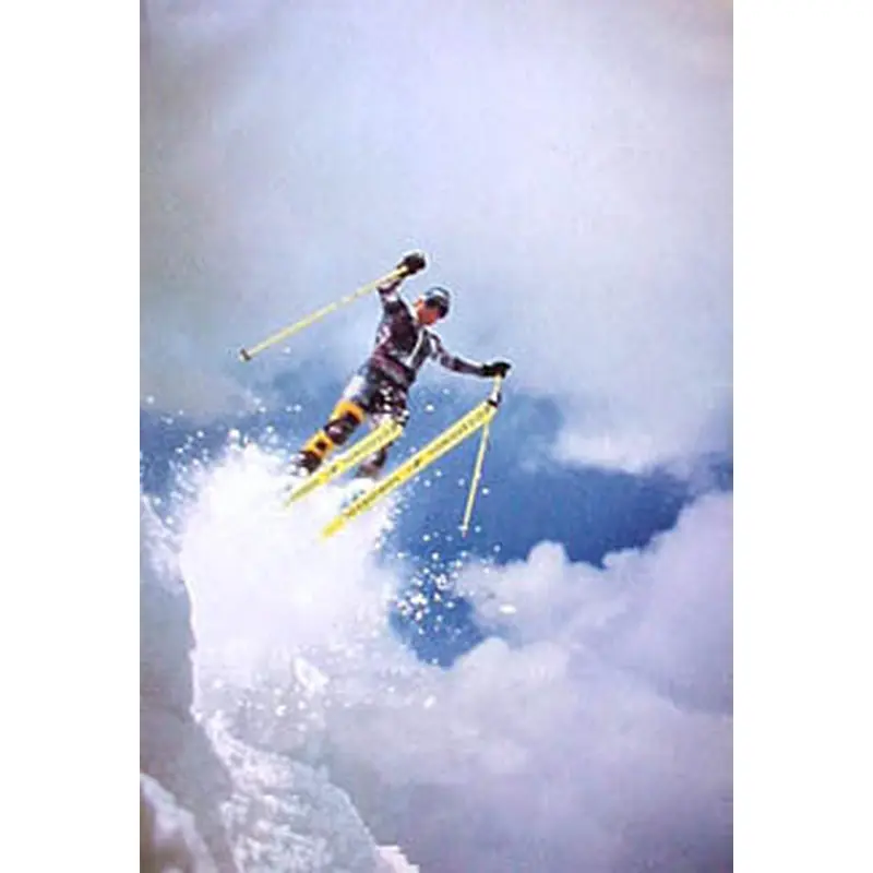 Skiing "Serious Air" Winter Sports Action Poster - Pomegranate Publishing