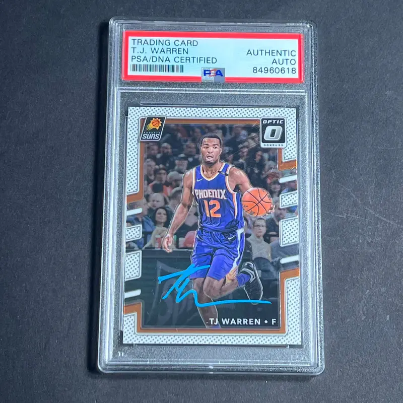 2017-18 Panini Donruss Optic #120 TJ WARREN Signed Card AUTO PSA Slabbed Suns