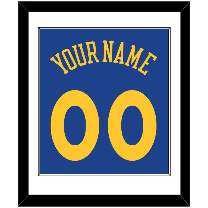 Golden State Name & Number - Road Blue (2010-2019) - Single Mat 1