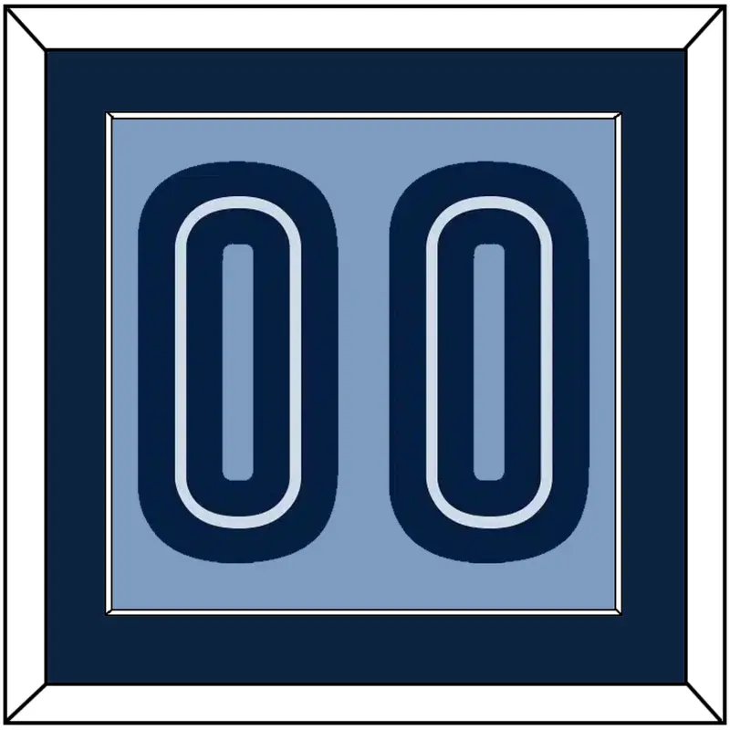 Memphis Number - Alternate Light Blue (2009-2010) - Single Mat 2