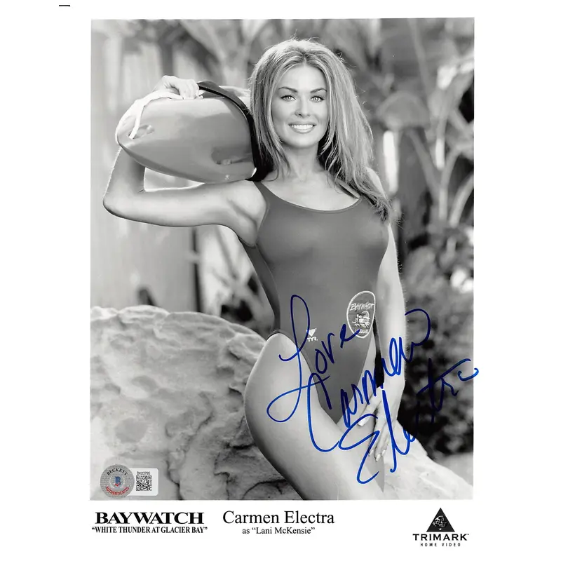 Carmen Electra Baywatch "Love" Authentic Signed 8x10 Photo BAS #BK03795