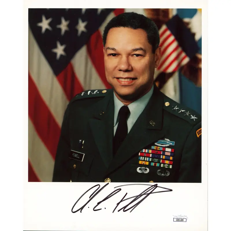 Colin Powell Former United States Secretary of State Signed 8x10 Photo JSA