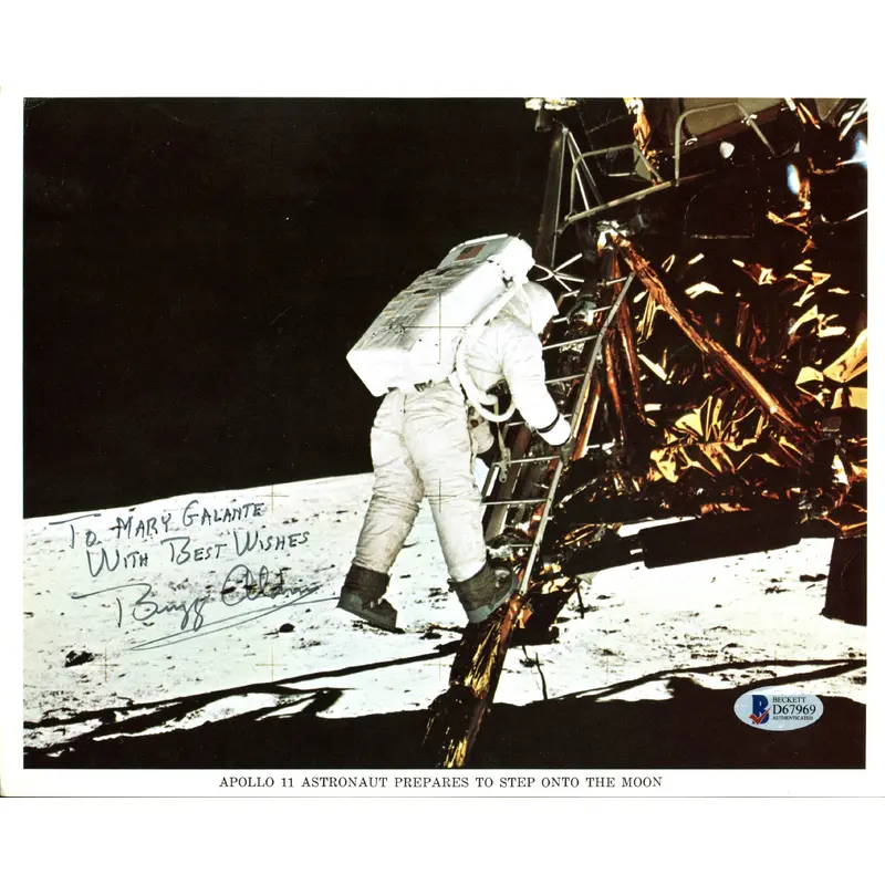 Edwin "Buzz" Aldrin NASA Apollo 11 Astronaut Signed 8x10 Press Photo BAS #D67969