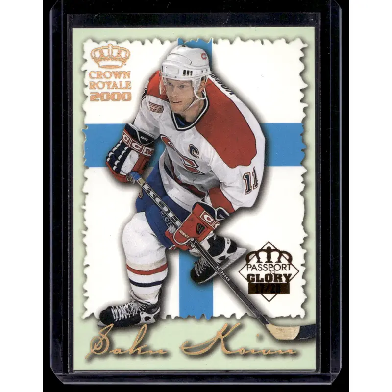 1999-00 Pacific Crown Royale - International Glory - Passport to Glory - Saku Koivu #13 /20
