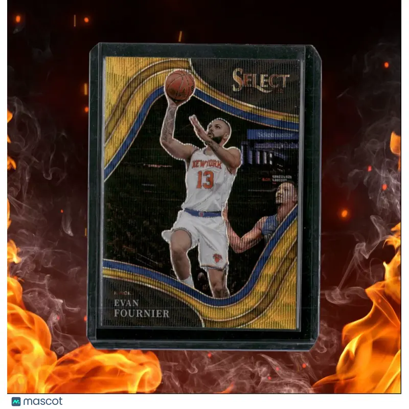 2021-22 Panini Select Evan Fournier Gold Wave Prizm Courtside SSP #262