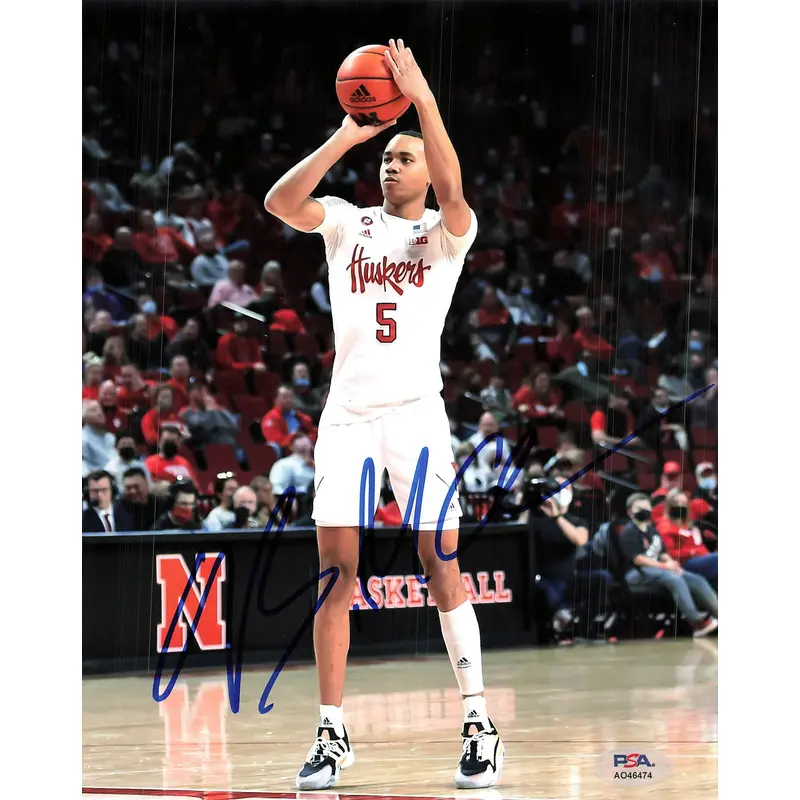 Bryce McGowens signed 8x10 photo PSA/DNA Nebraska Cornhuskers Autographed