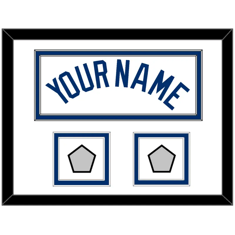 Los Angeles Name & 2 World Series Jersey Patches - Home White - Double Mat 1