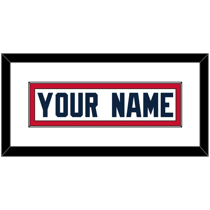 New England Nameplate - Road White - Single Mat 1