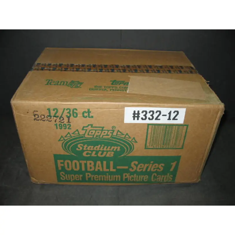1992 Topps Stadium Club Football Series 1 Case (12 Box) (332-12)
