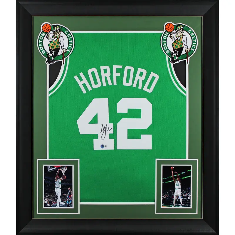 Al Horford Authentic Signed Green Pro Style Framed Jersey BAS Witnessed