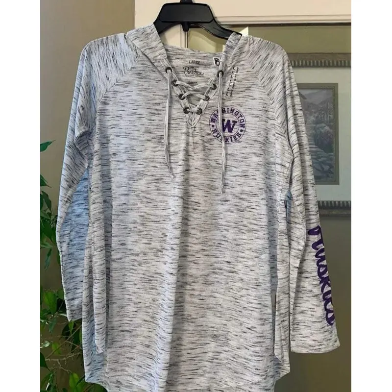 Womens UW Huskies tie up tee