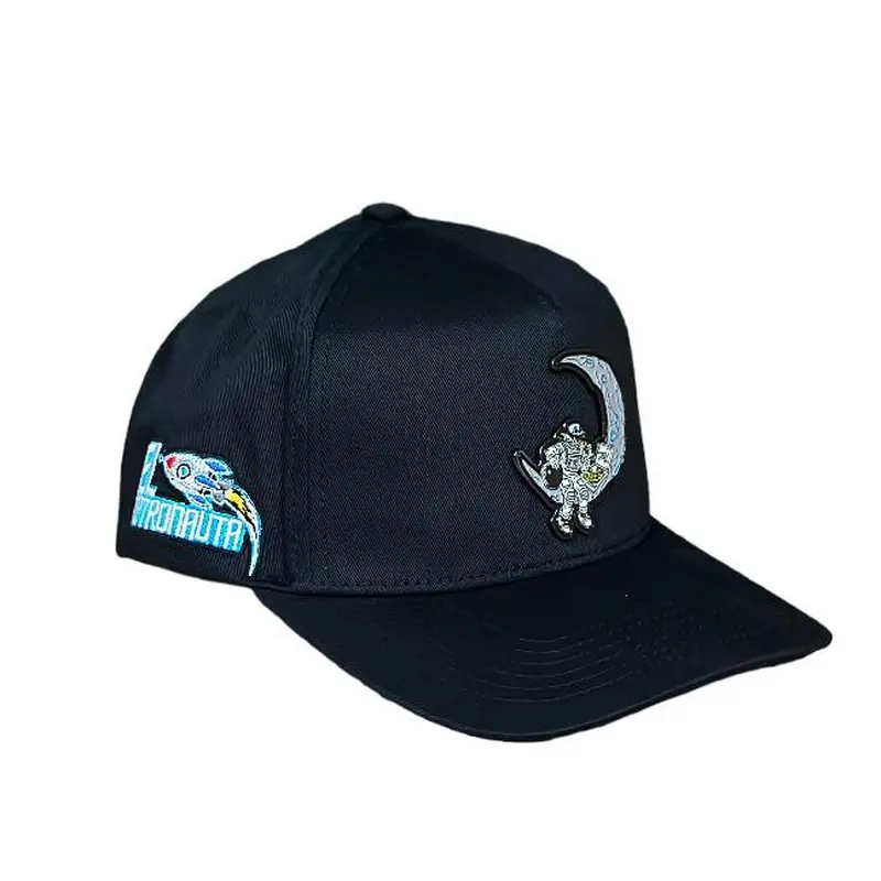 CONTTI HATS BLACK EL ASTRONAUTA MENS SNAPBACK HAT ELASTRONAUTA BLK