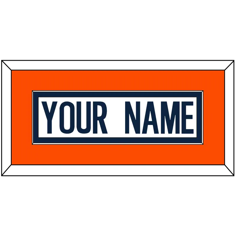 Denver Nameplate - Road White - Single Mat 2