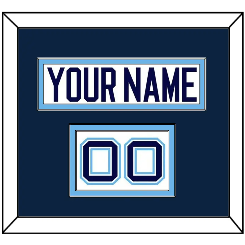 Maine Hockey Nameplate & Number (Shoulder) - Home White (1994-2008) - Double Mat 2