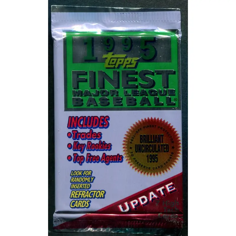 1995 Topps Finest Baseball Unopened Update Pack (7)