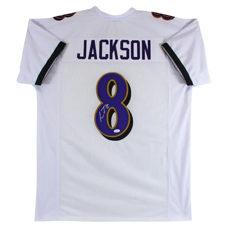 Lamar Jackson Authentic Signed White Pro Style Jersey Autographed JSA