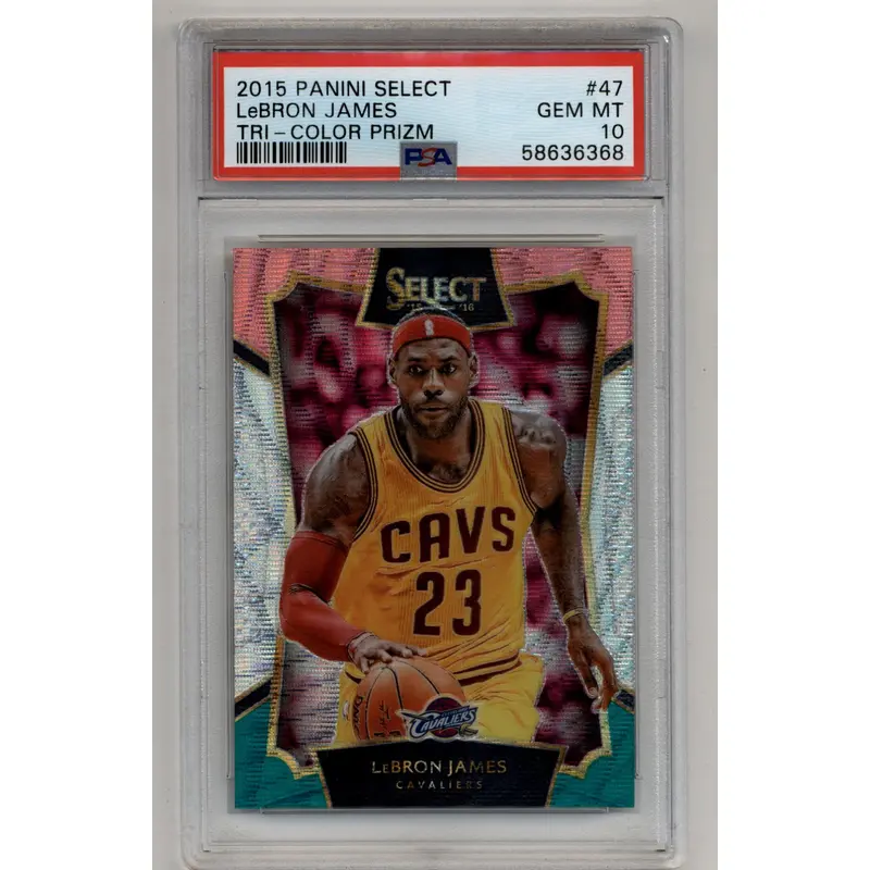 LeBron James 2015-16 Select Tri-Color #47 PSA 10 Gem Mint