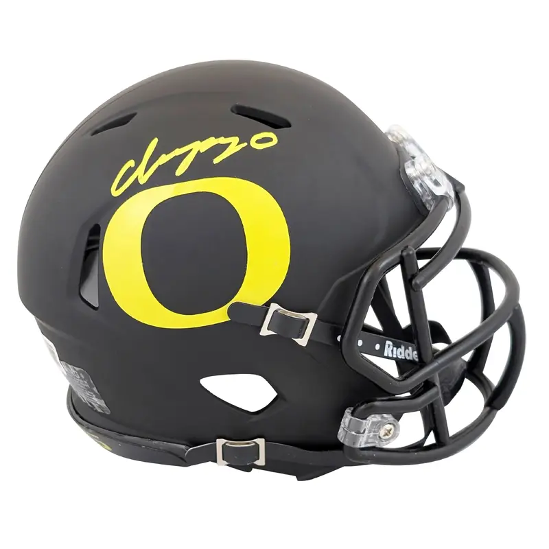 Oregon Christian Gonzalez Authentic Signed Black Speed Mini Helmet BAS Witnessed
