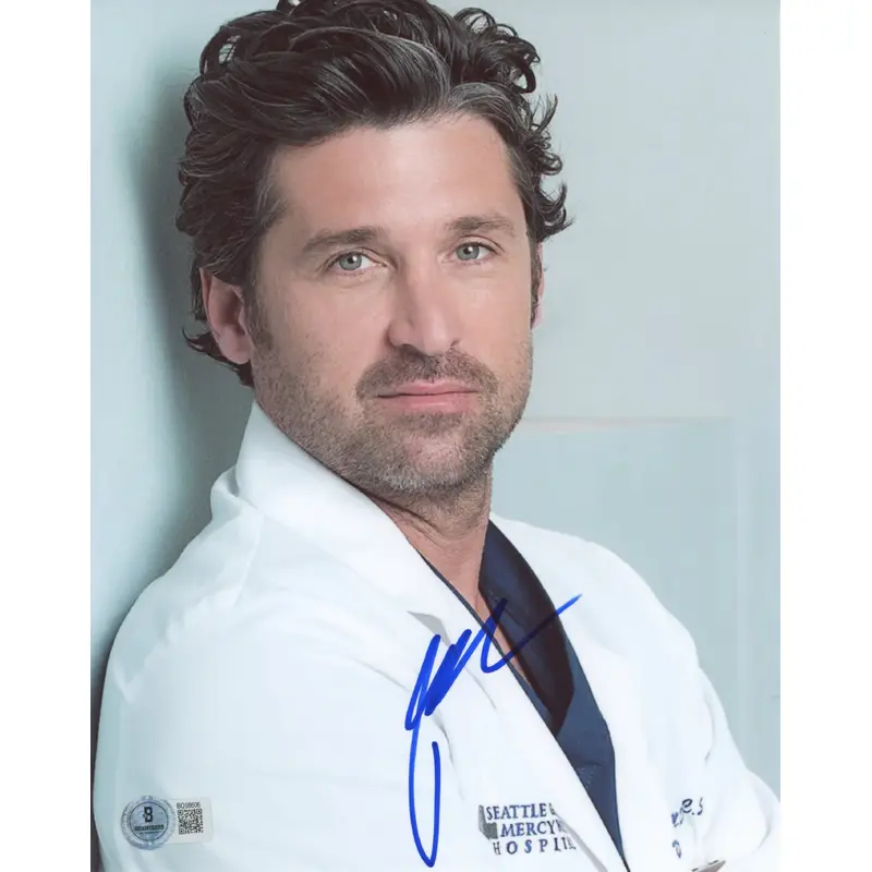 Patrick Dempsey Grey's Anatomy Authentic Signed 8x10 Photo BAS #BQ98606