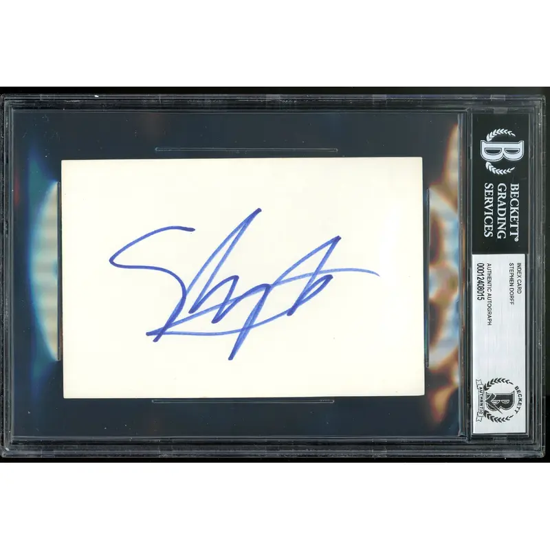 Stephen Dorff Embattled Authentic Signed 4x6 Index Card Autographed BAS Slabbed