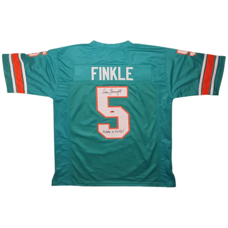 PRESALE - SEAN YOUNG AUTOGRAPHED RAY FINKLE TEAL CUSTOM JERSEY
