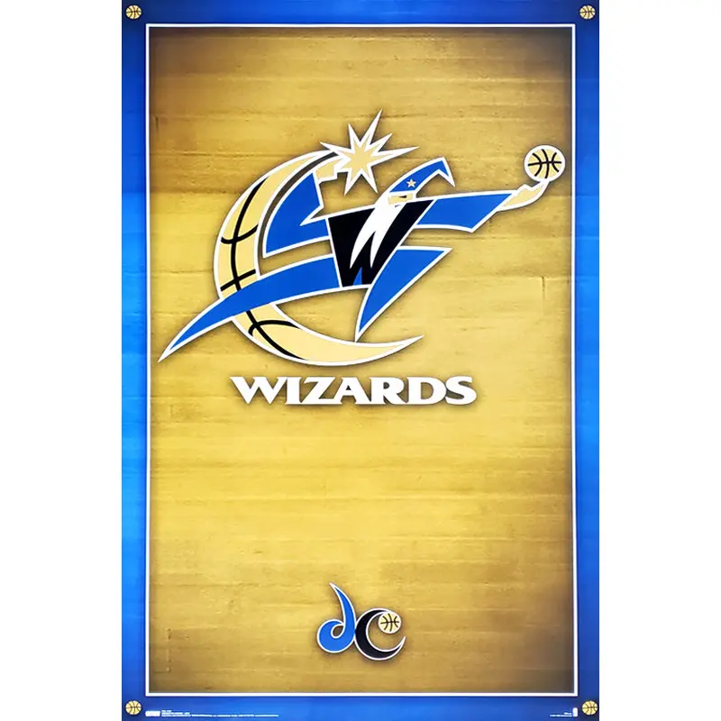 Washington Wizards Official NBA Basketball Logo Poster (2007-11 Style) - Costacos Sports