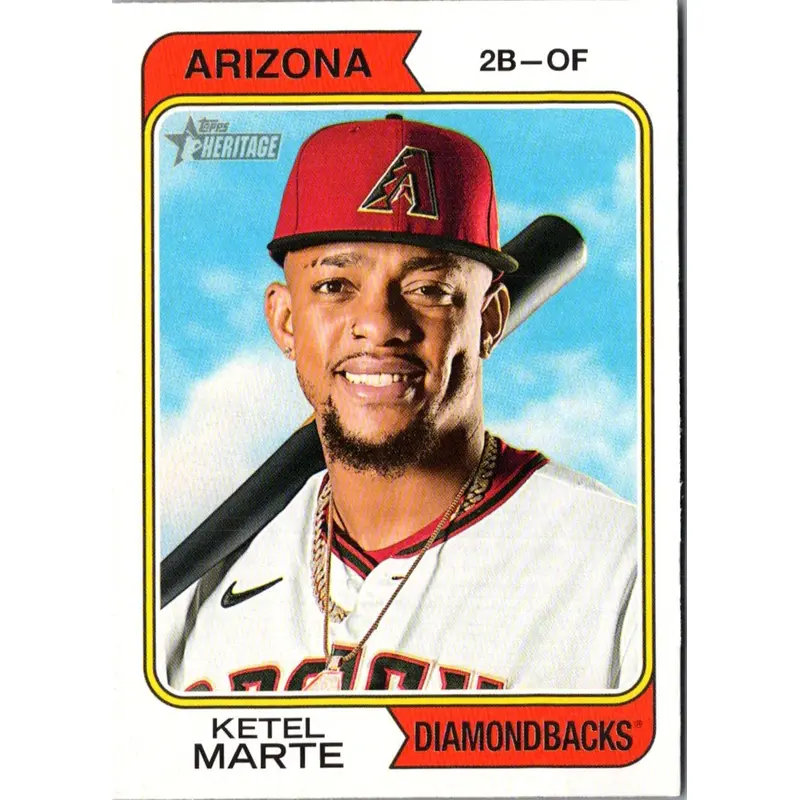 2023 Topps Heritage Red Border Ketel Marte #369