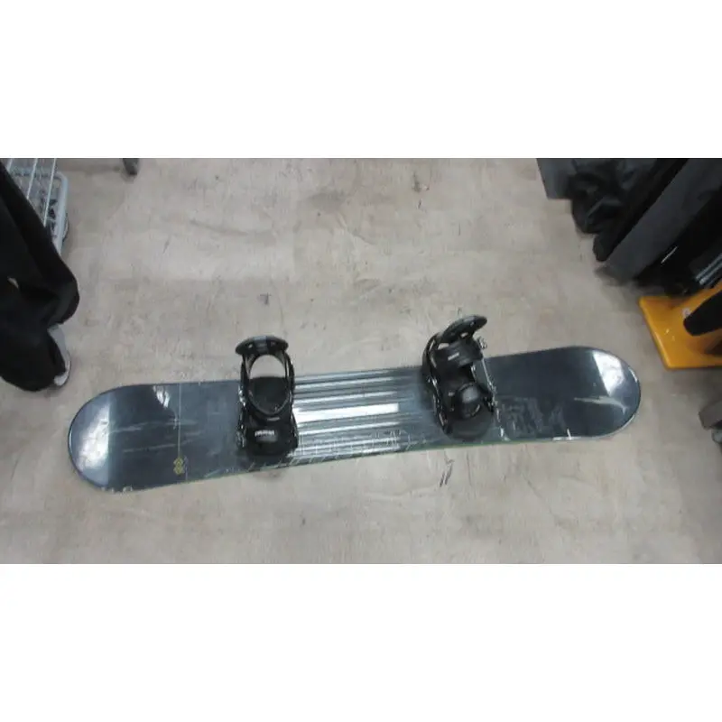 Used Salomon 163cm Snowboard W/ Burton Bindings - Deck Has Damage