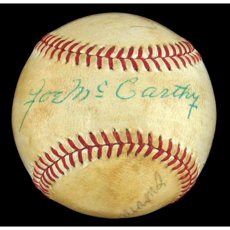 Joe Mccarthy Sweet Spot Signed Baseball With Ted Williams JSA COA