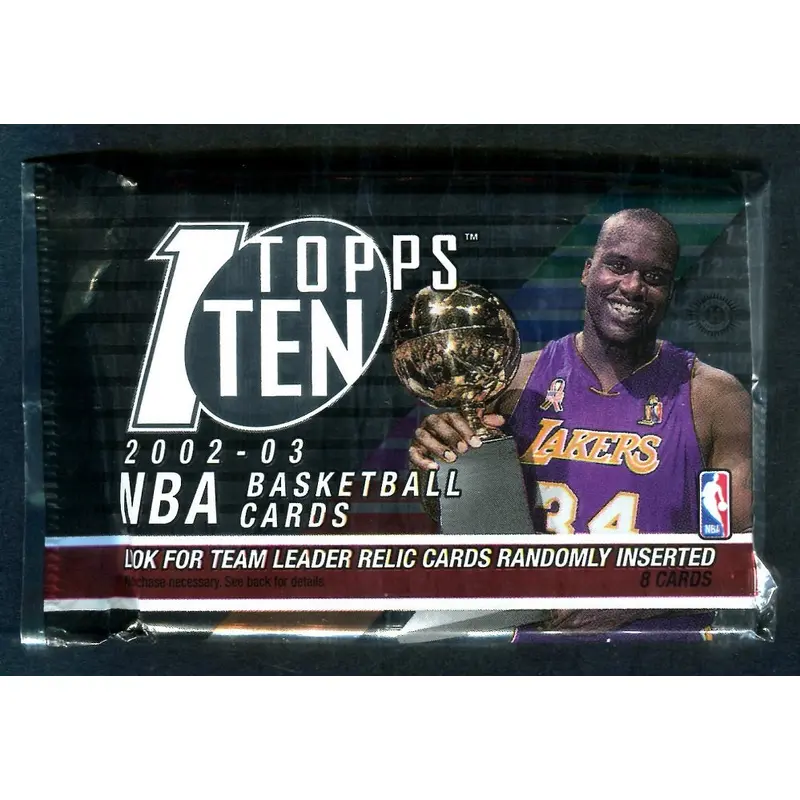 2002/03 Topps Ten Basketball Unopened Pack (Hobby) (8)