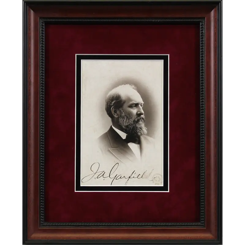 James Garfield Authentic Signed Framed 3.75x5.75 Portrait Photo BAS #AC33509