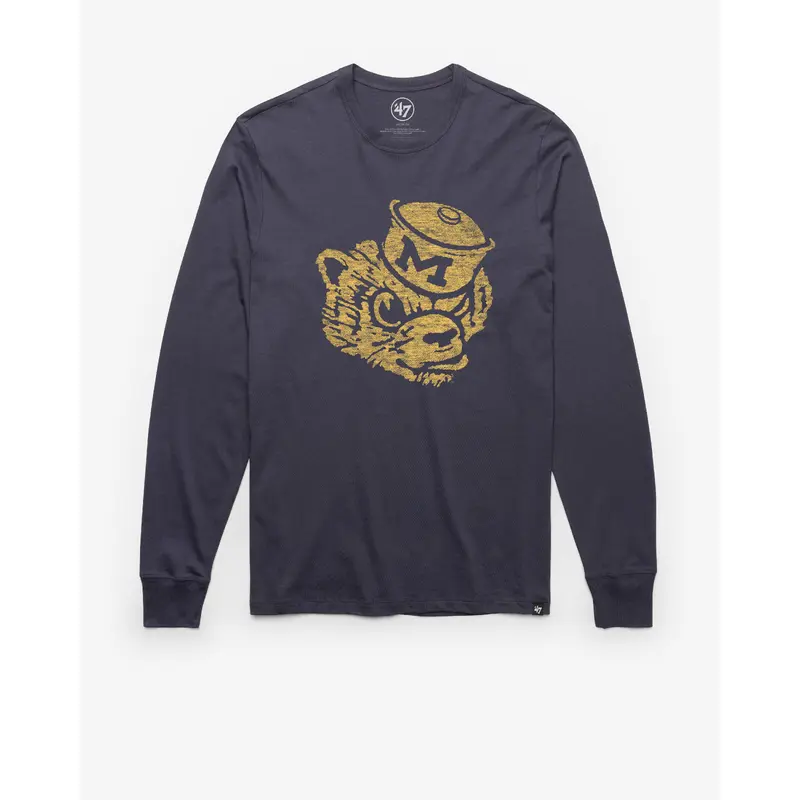 MICHIGAN WOLVERINES VINTAGE PREMIER '47 FRANKLIN LONG SLEEVE TEE