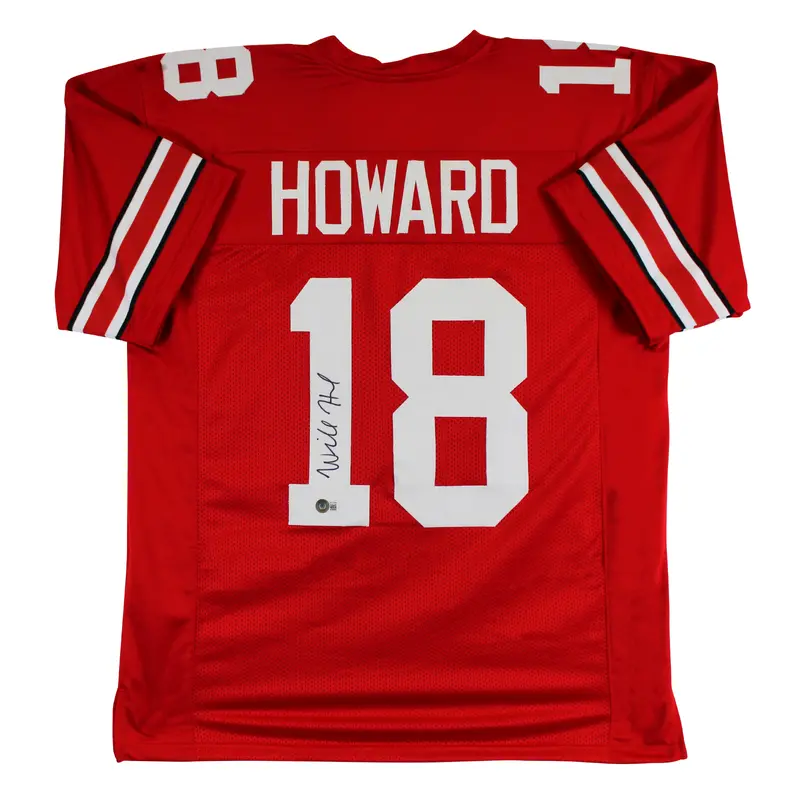 Ohio State Will Howard Authentic Signed Red Pro Style Jersey BAS Witnessed