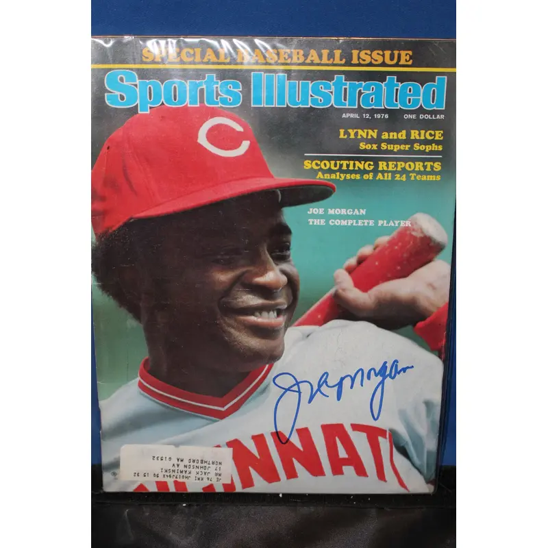 1976 Joe Morgan Cincinnati Reds Autographed Sports Illustrated Issue
