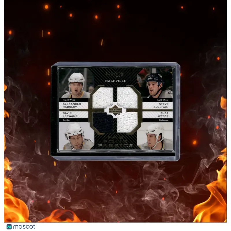 2006-07 Upper Deck Steve Sullivan/Radulov/Sullivan/Legwand Fab Four Auto 066/100