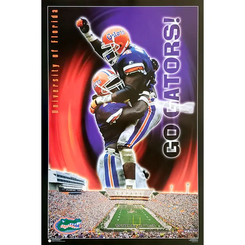Florida Gators "Go Gators!" NCAA College Football Sports Poster - Costacos 1996