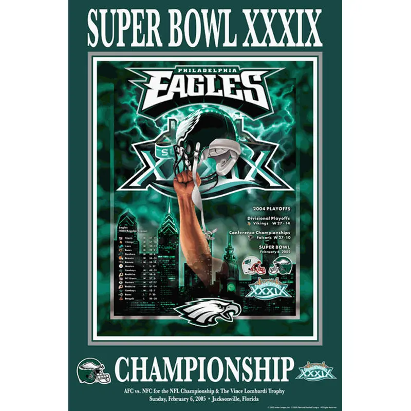 Philadelphia Eagles "Super Season 2004" (Super Bowl XXXIX) Poster - Action Images