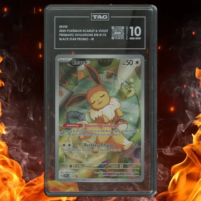 Pokemon Prismatic Evolution ETB EEVEE Black Star Promo IR #173 TAG 10