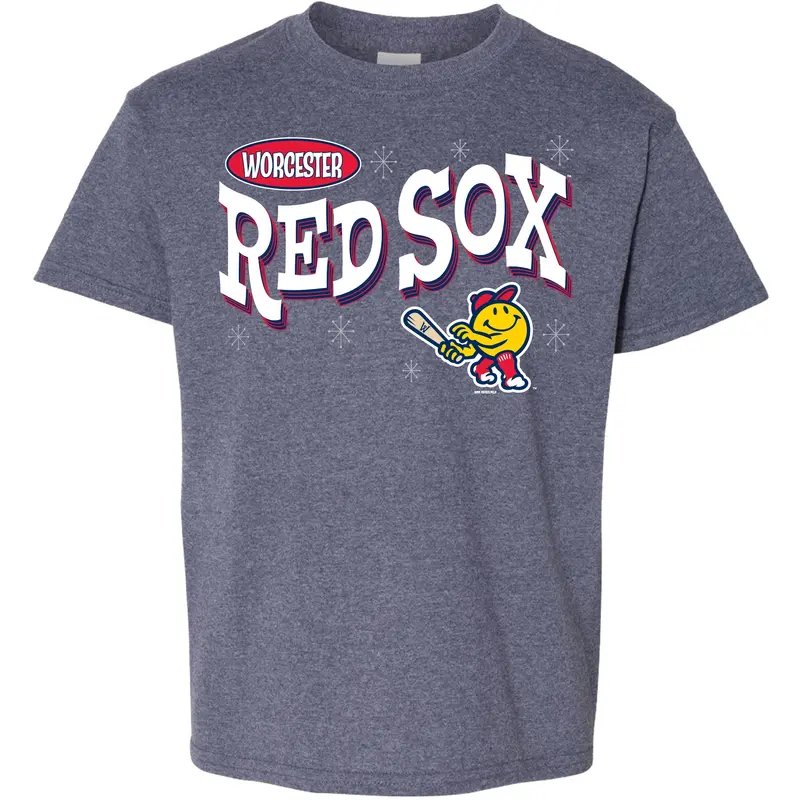 Worcester Red Sox Heather Navy Youth Trial Tee