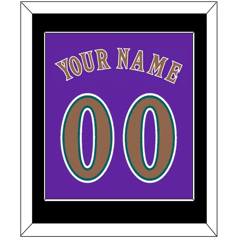 Arizona Name & Number - Alternate Purple (1998-2002) - Single Mat 3